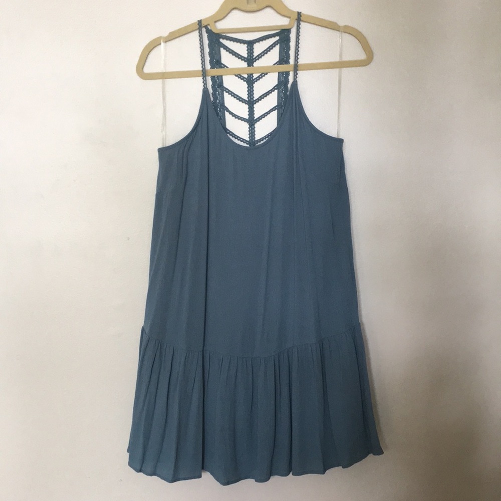 Blue drop waist summer dress!